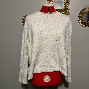 DKNYC Speckled Crew Neck Sweater - Cream